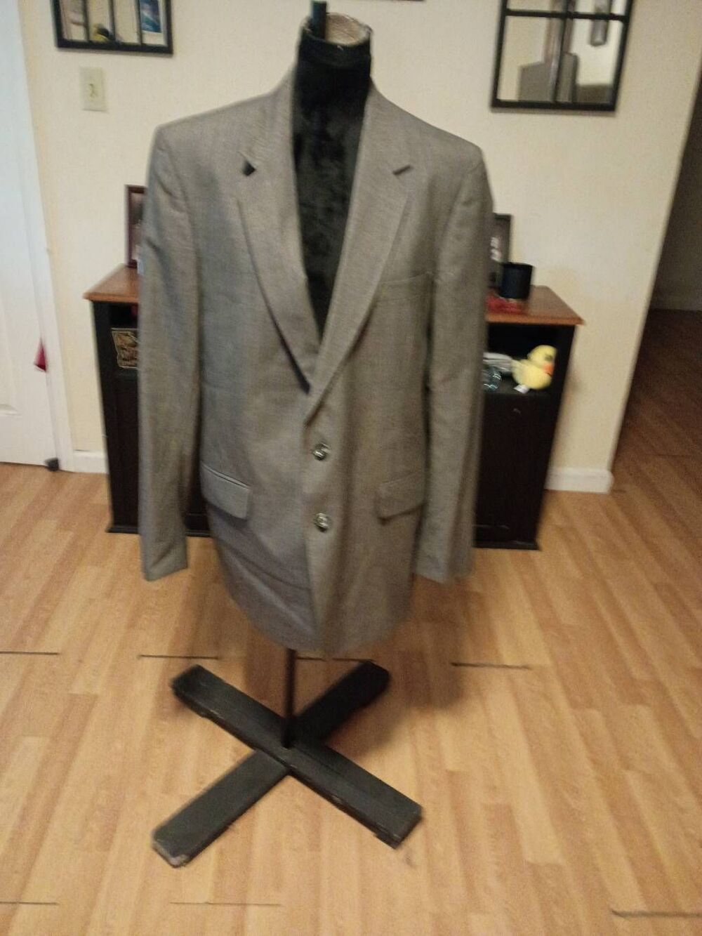 Size 44 Grey Blazer Sport Coat Suit Jacket